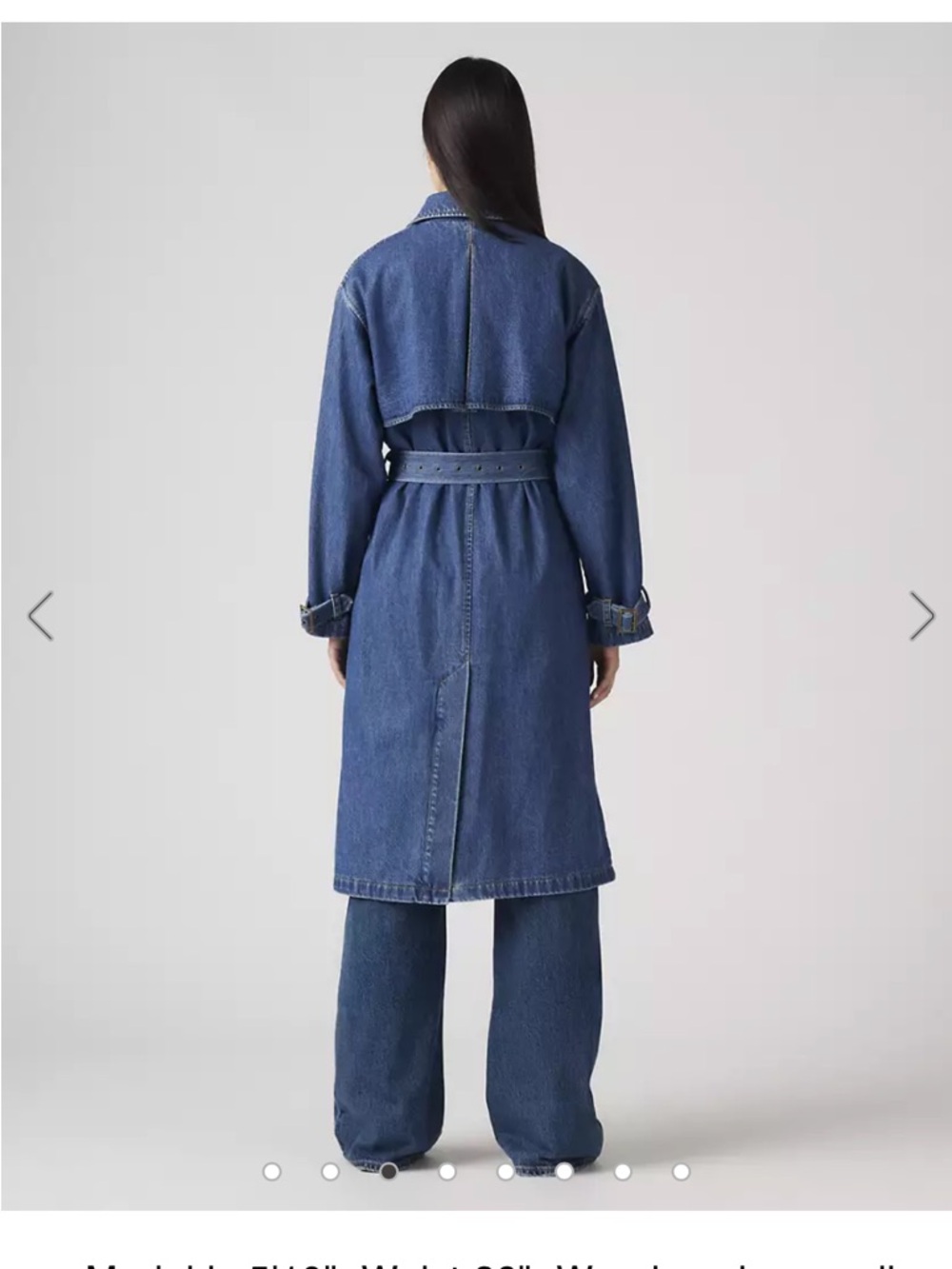 Levi's Blue Denim Trench Coat - Picture 3 of 12